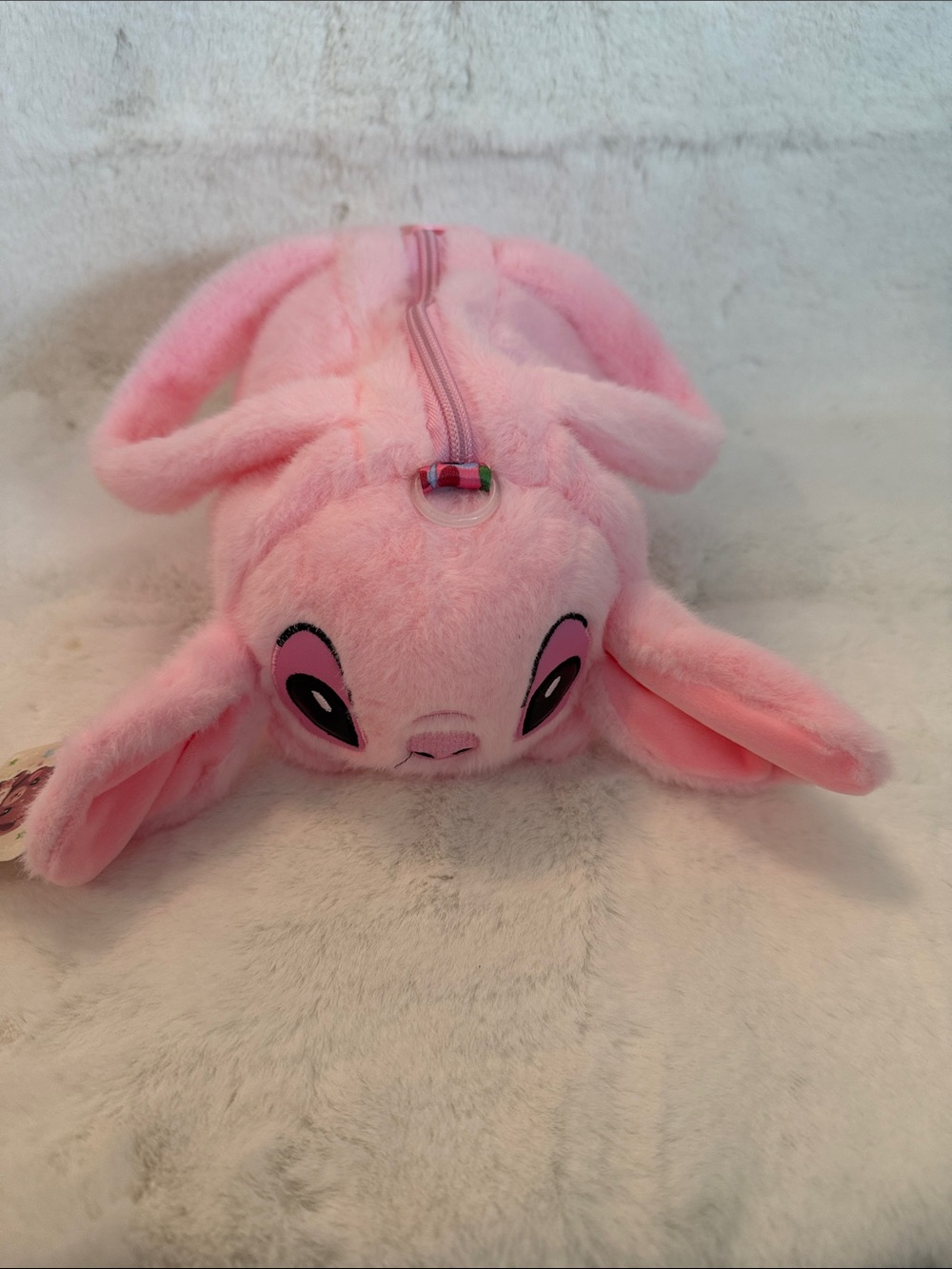 Plush Pink Angel Small Accessory Pouch
